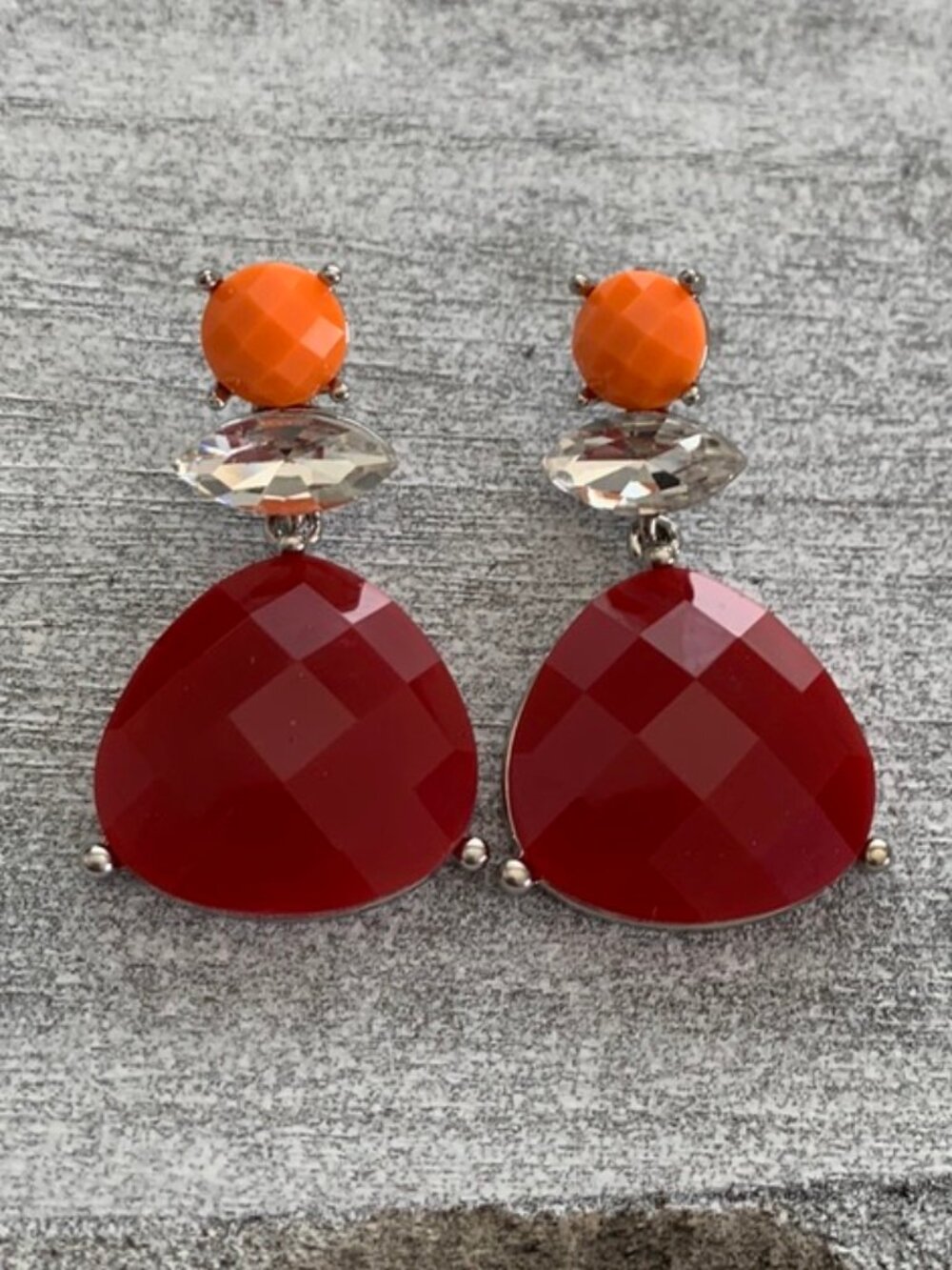 Dyrberg/Kern Tivanna earrings in red and orange